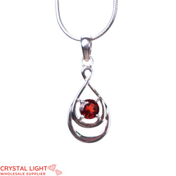 Garnet Double Drop Pendant