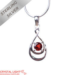 Garnet Double Drop Pendant