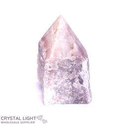 Pink Sodalite Cut Base Point (Hackmanite)