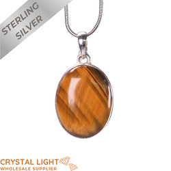 Tigers Eye Oval Pendant