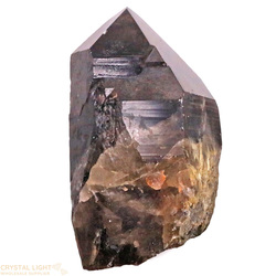 Natural Points: Smokey Rutilated Quartz Semi-Polished Point