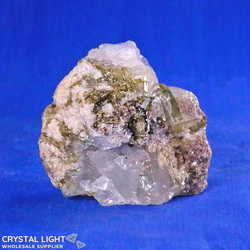 All Other Crystal Specimens: Green Tourmaline on Quartz