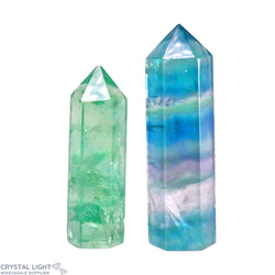 Polished Point Lots: Rainbow Fluorite Point Lot