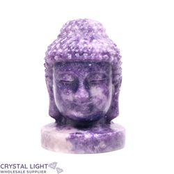 Buddhas: Lepidolite Buddha Head (Single)