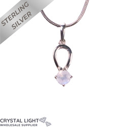Sterling Silver Pendants: Moonstone Loop Pendant