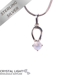Sterling Silver Pendants: Moonstone Loop Pendant