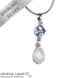 Moonstone & Topaz Pendant