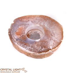 Agate Flat Candle Holder