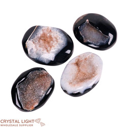 Soapstones & Palmstone Lots: Agate Druse Palmstone Lot