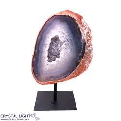 Agate Geode on Stand