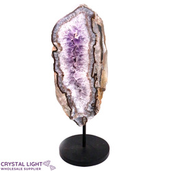 Display Pieces on Stand: Amethyst Druse Slice on Stand