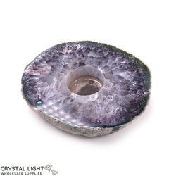 Candle Holders: Amethyst Flat Candle Holder