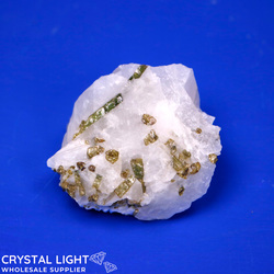 Green Tourmaline in Quartz