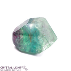 Faceted Shapes: Rainbow Fluorite Faceted Shape