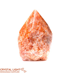 Orange Orchid Calcite Cut Base Point