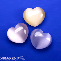Mixed Pastels Cat's Eye Puff Heart