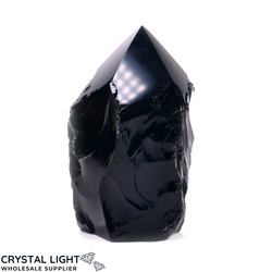 Cut Base Points: Black Obsidian Cut Base Point