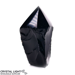Black Obsidian Cut Base Point
