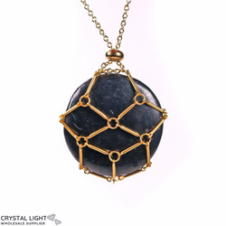 Shungite Basket Necklace - Gold