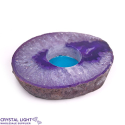 Purple Agate Candle Holder