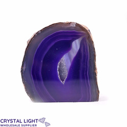 Agate Geodes: Purple Agate Cut Base Geode