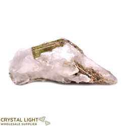 Green Tourmaline on Quartz