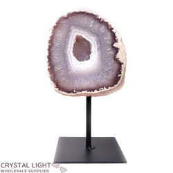 Display Pieces on Stand: Agate Geode on Stand