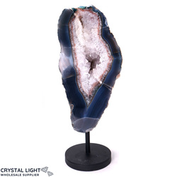 Agate & Quartz Slice on Stand