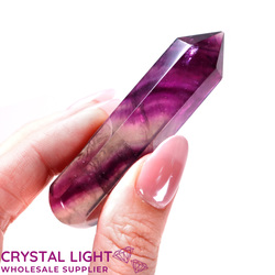 Rainbow Fluorite Short Wand (Single)