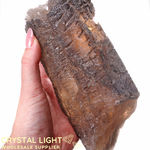 Crystal is backlit to show natural colouring of crystal