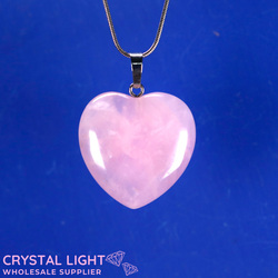 Rose Quartz Heart Pendant