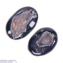 Soapstones & Palmstone Lots: Agate Druse Palmstone Lot