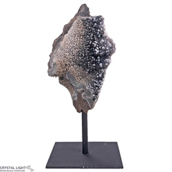 Display Pieces on Stand: Black Amethyst Druse On Stand