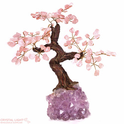 Medium Trees: Rose Quartz Druse Tree (Single)