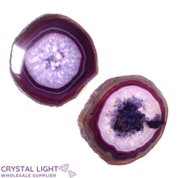 Purple Agate Slice Lot