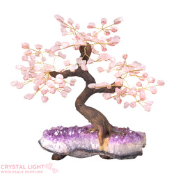 Rose Quartz Druse Tree (Single)