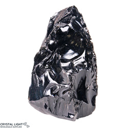 Black Obsidian Rough Cut Base