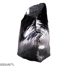 Black Obsidian Rough Cut Base