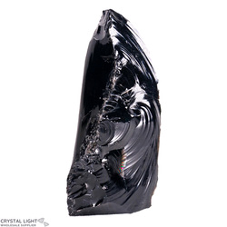 Black Obsidian Rough Cut Base