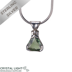Green Tourmaline Triangle Pendant