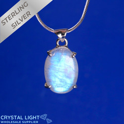 Moonstone Button Pendant