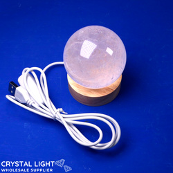 Quartz Sphere on LED Stand