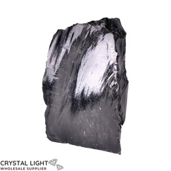 Black Obsidian Rough Cut Base