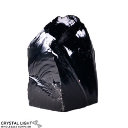 Black Obsidian Rough Cut Base