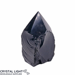Black Obsidian Cut Base Point