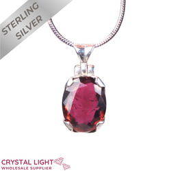 Pink Tourmaline Faceted Pendant