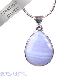 Blue Lace Agate Drop Pendant