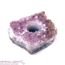 Amethyst Druse Candle Holder (Single)