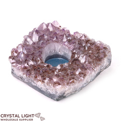 Amethyst Druse Candle Holder (Single)