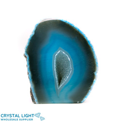 Teal Agate Cut Base Geode